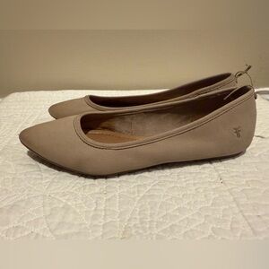 Frye Women's Taupe Pointed Toe Ballet Flats